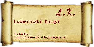 Ludmerszki Kinga névjegykártya